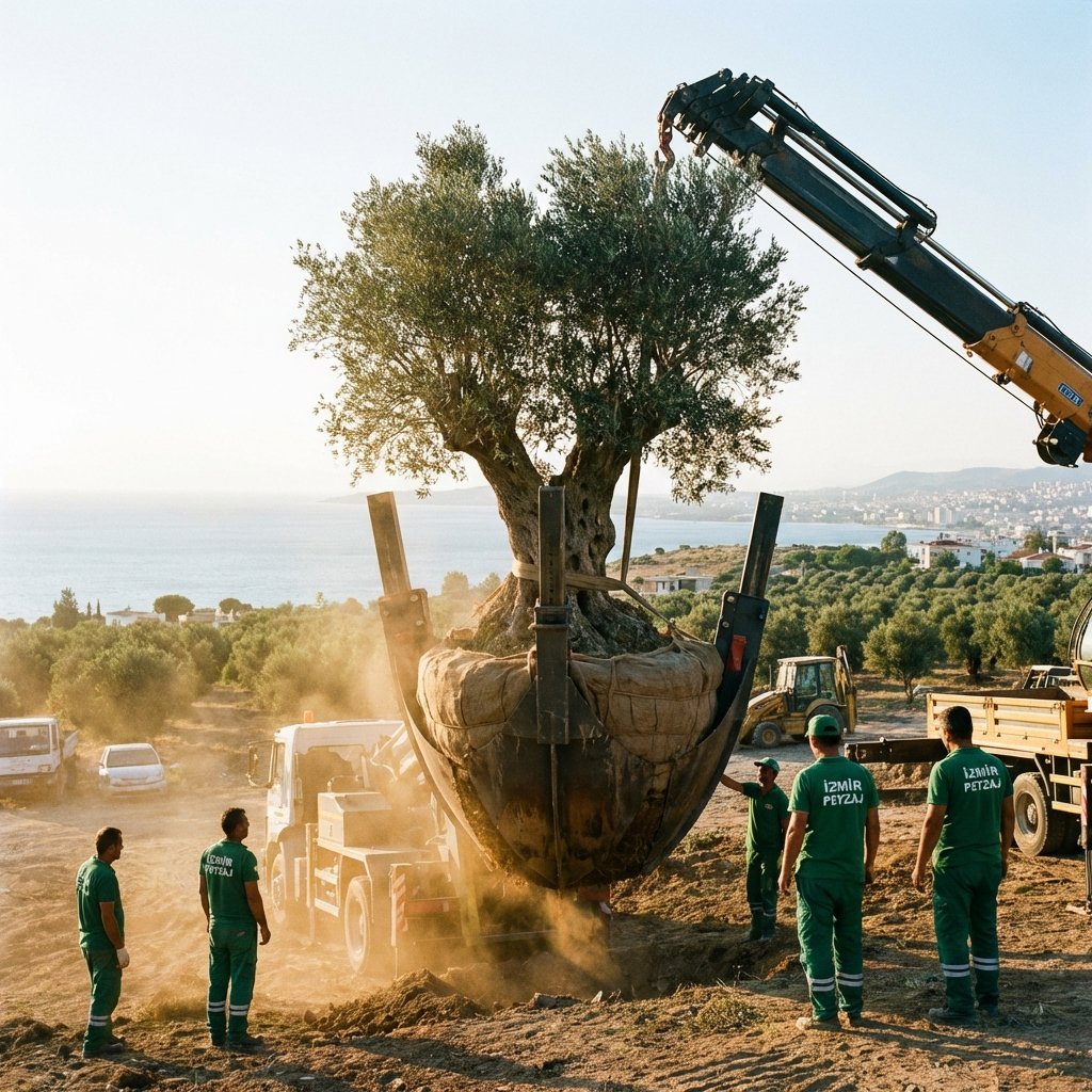 Ağaç Taşıma (Transplantasyon) Uygulama Örneği - İzmir Peyzaj