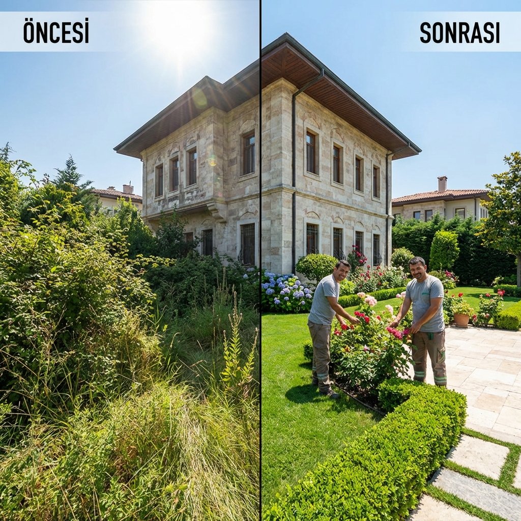 Periyodik Bahçe Bakımı Uygulama Örneği - İzmir Peyzaj